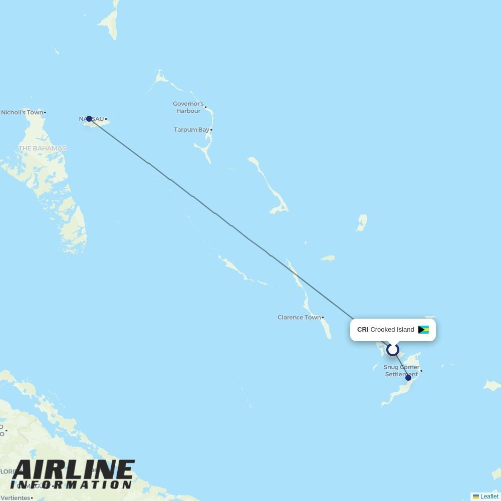 Bahamasair routes from CRI