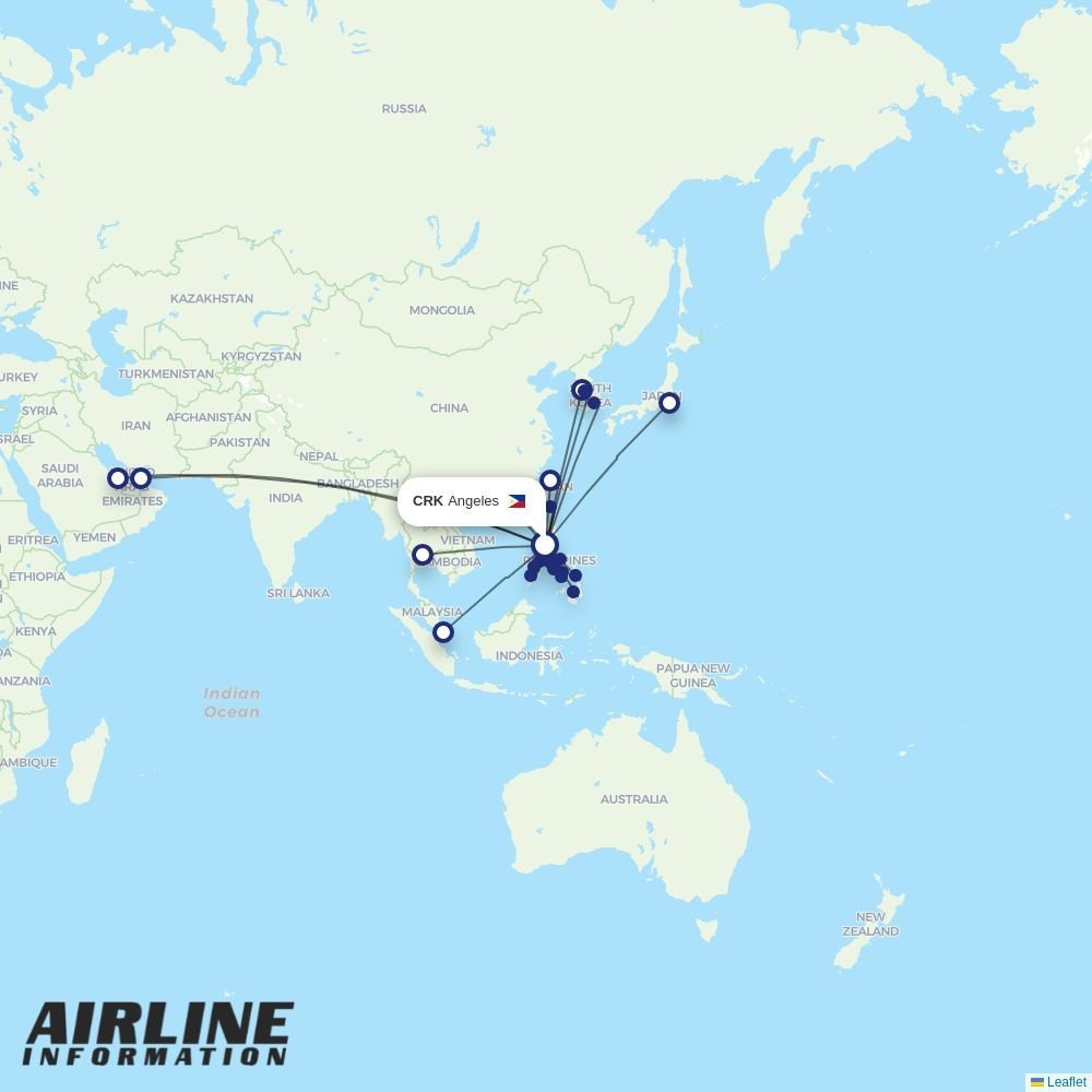 Qatar Airways routes from CRK