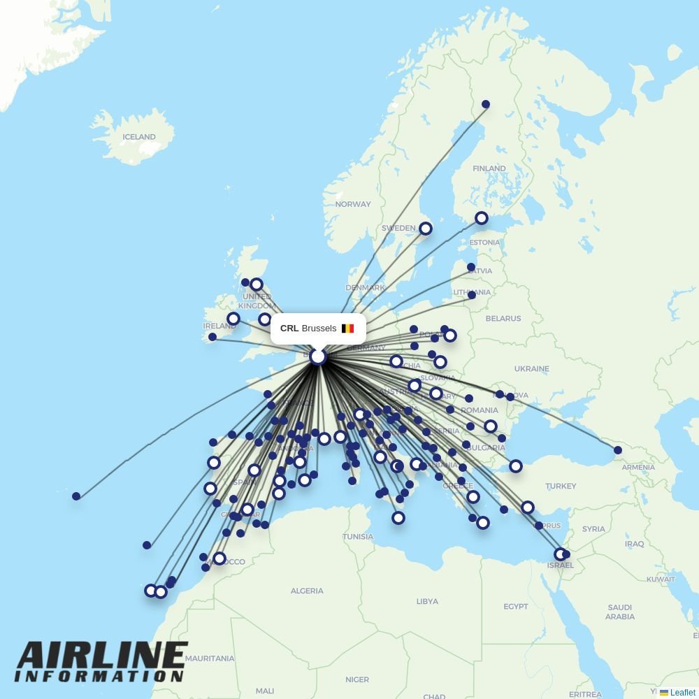 Volotea routes from CRL