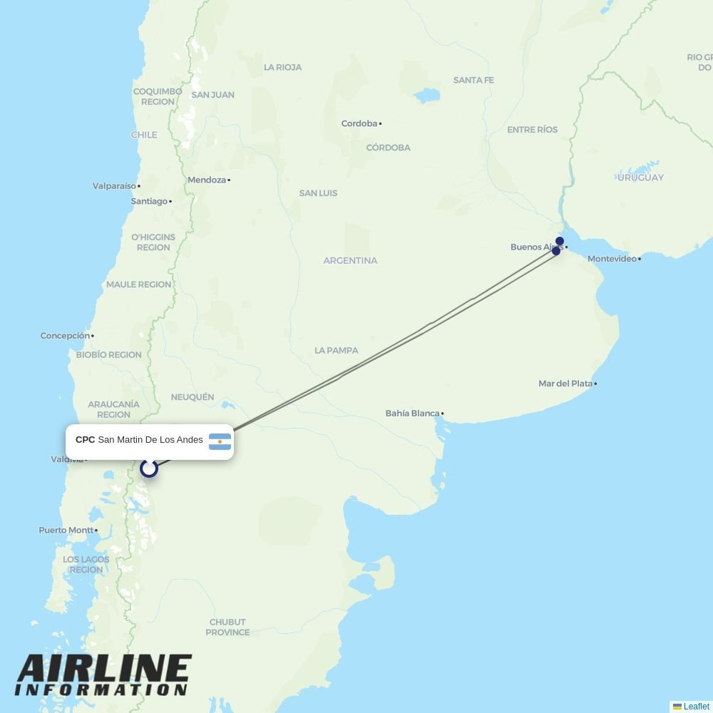 JetSMART routes from CTG