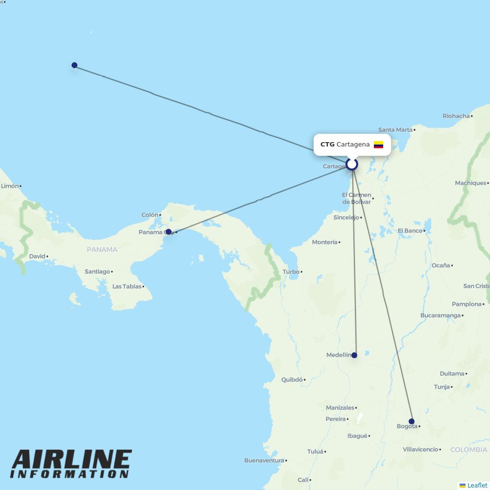 Wingo routes from CTG