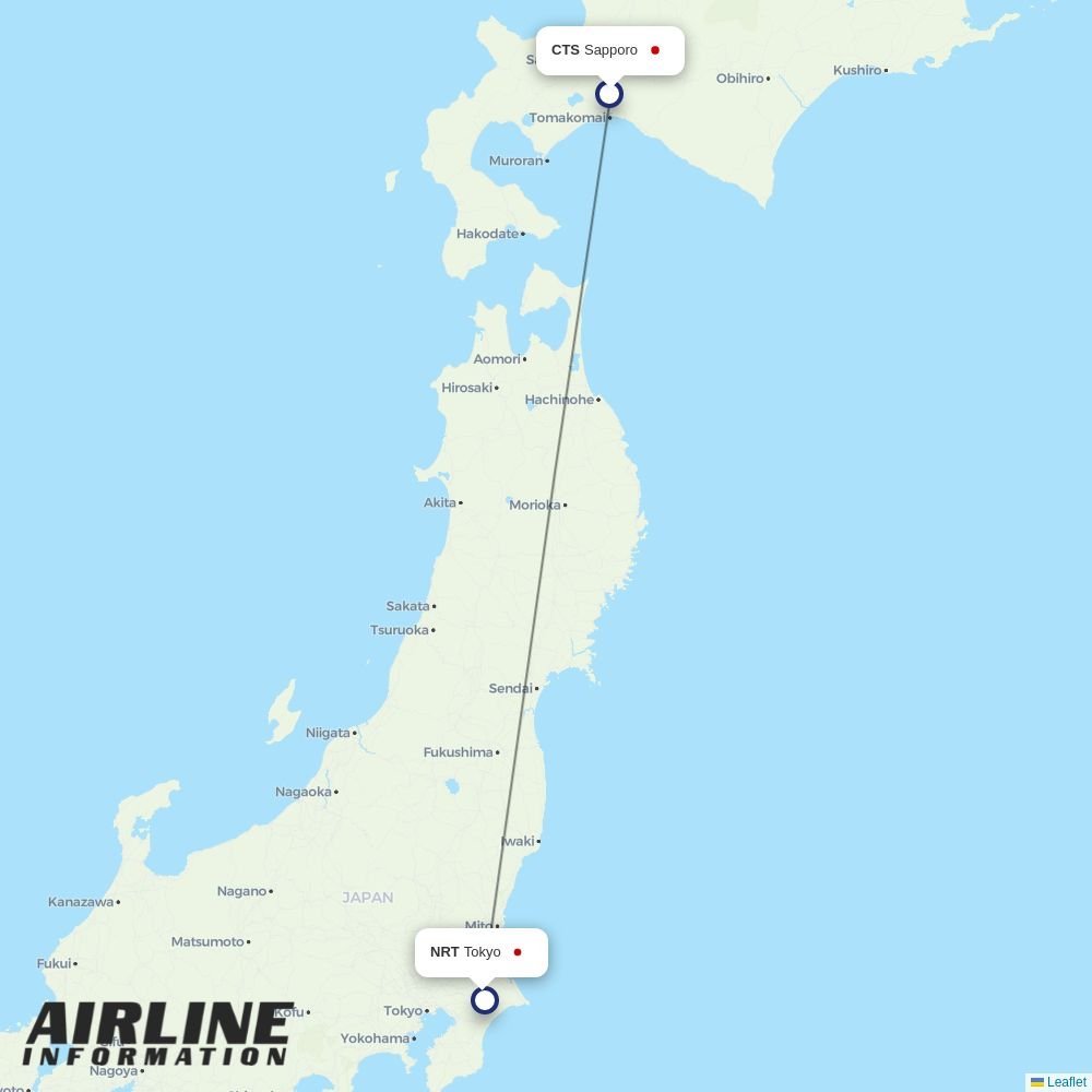 Spring Japan routes from CTS