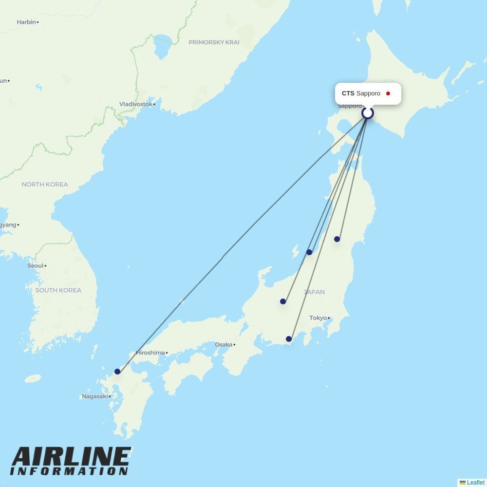 Fuji Dream Airlines routes from CTS