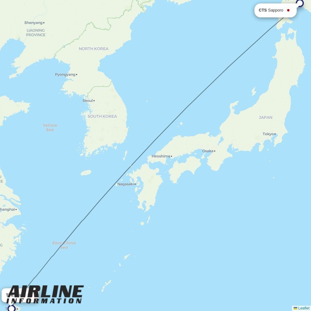 Starlux routes from CTS