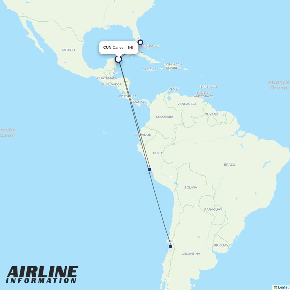 LATAM routes from CUZ
