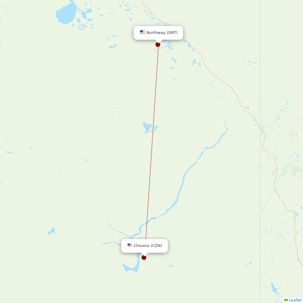 40-Mile Air at CZN route map