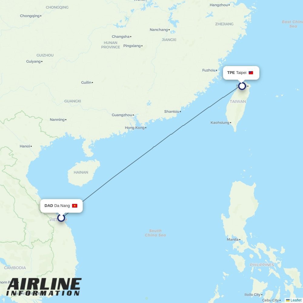 Starlux routes from DAD