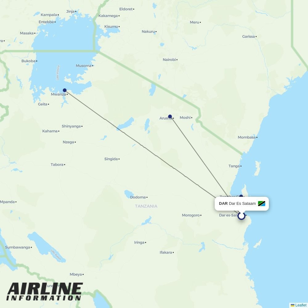  routes from DAR