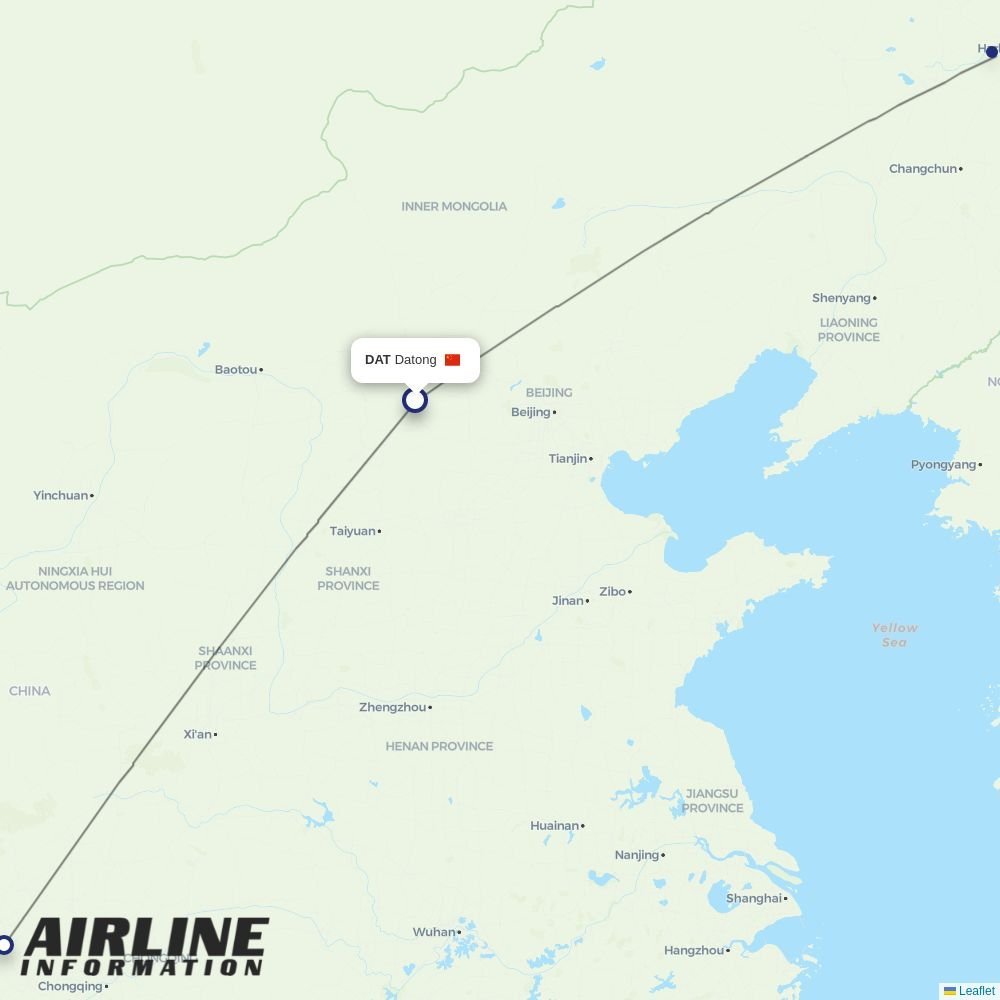 Ruili Airlines routes from DAT
