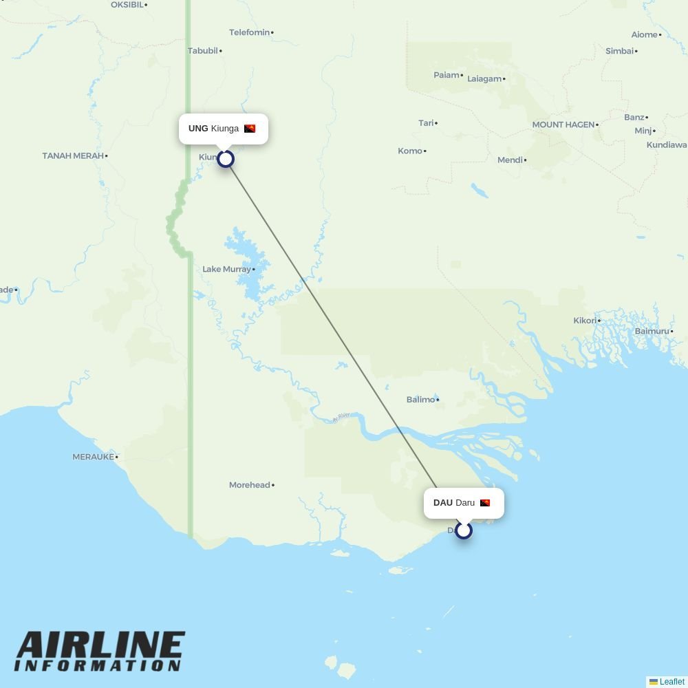 Airlines with flights from Daru to Kiunga (DAU to UNG) | Airline ...