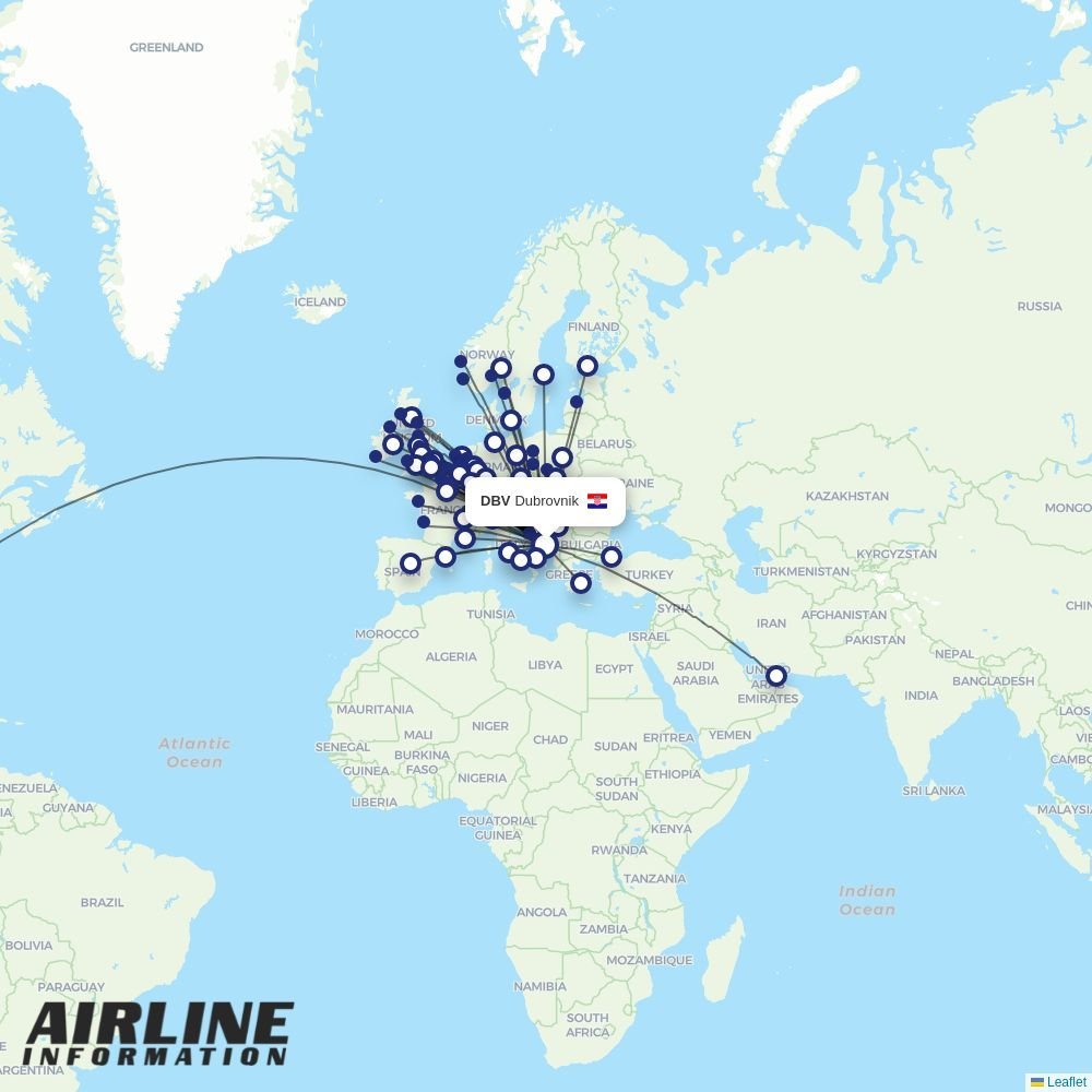 Norwegian routes from DBV