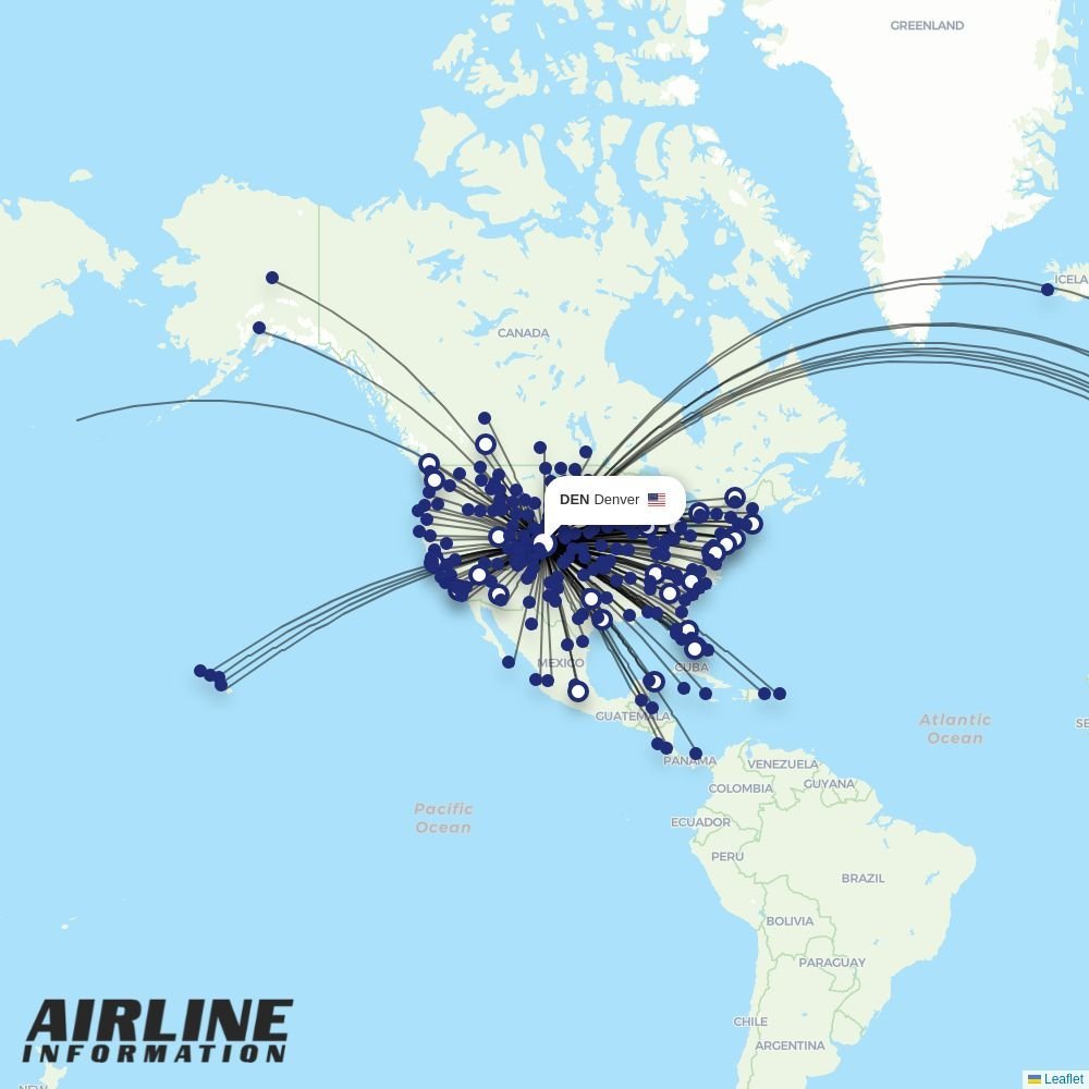 Frontier routes from DEN