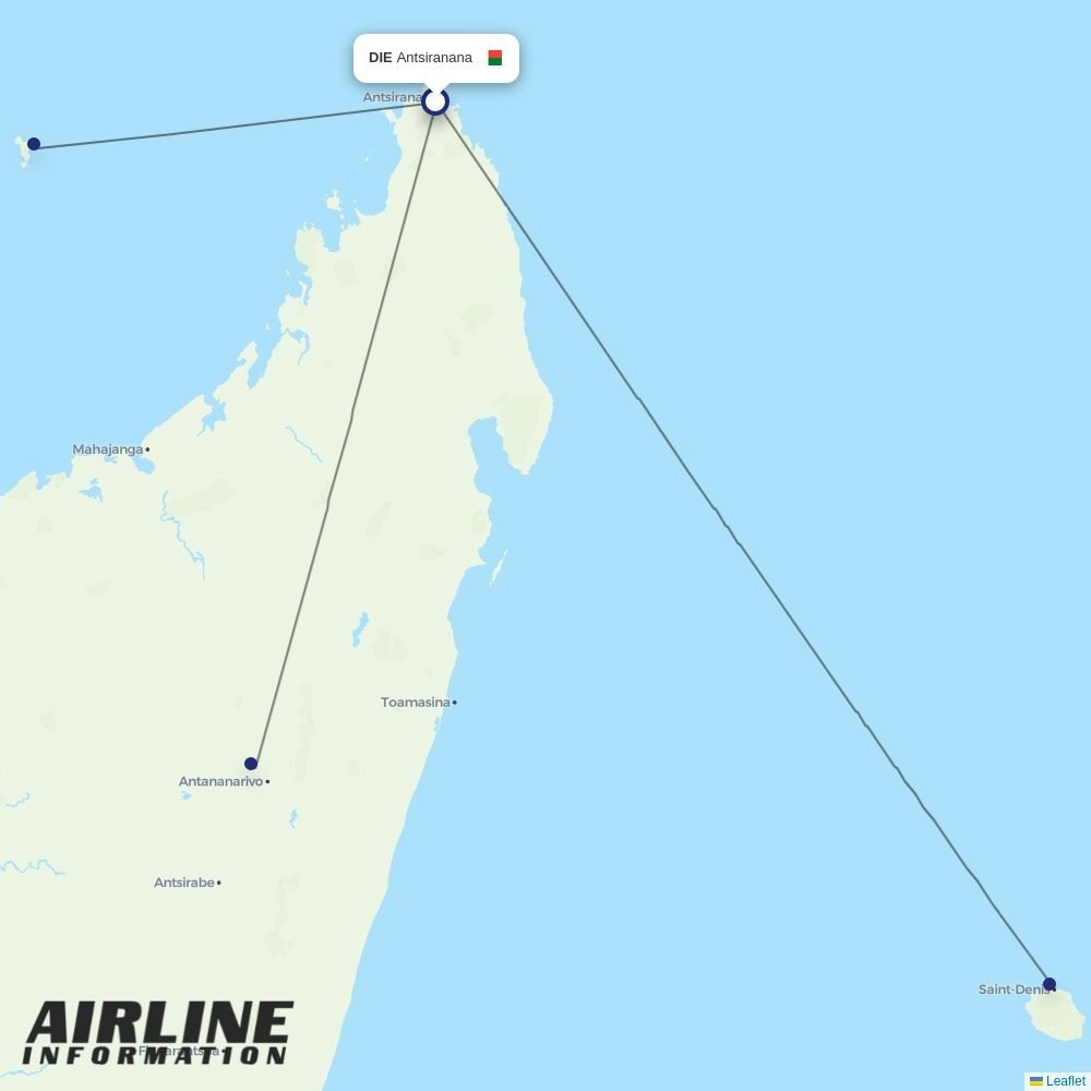 EWA AIR routes from DIE