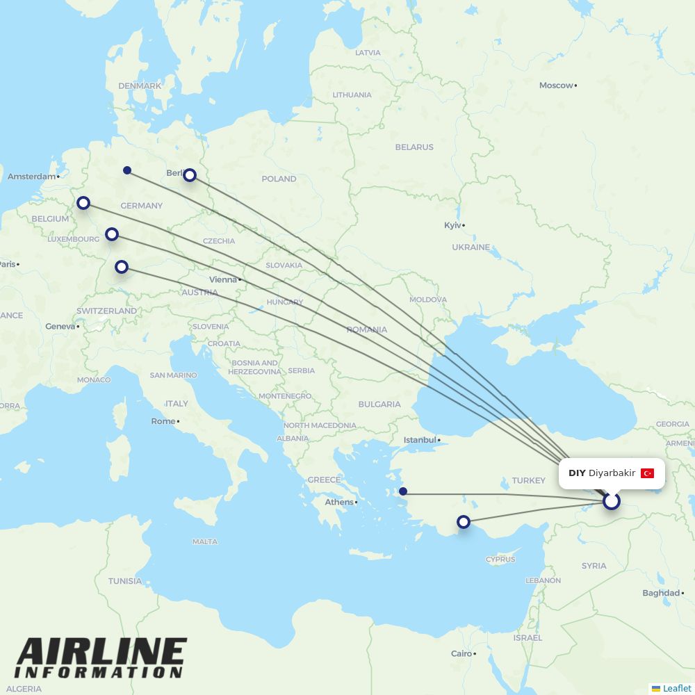 SunExpress routes from DIY