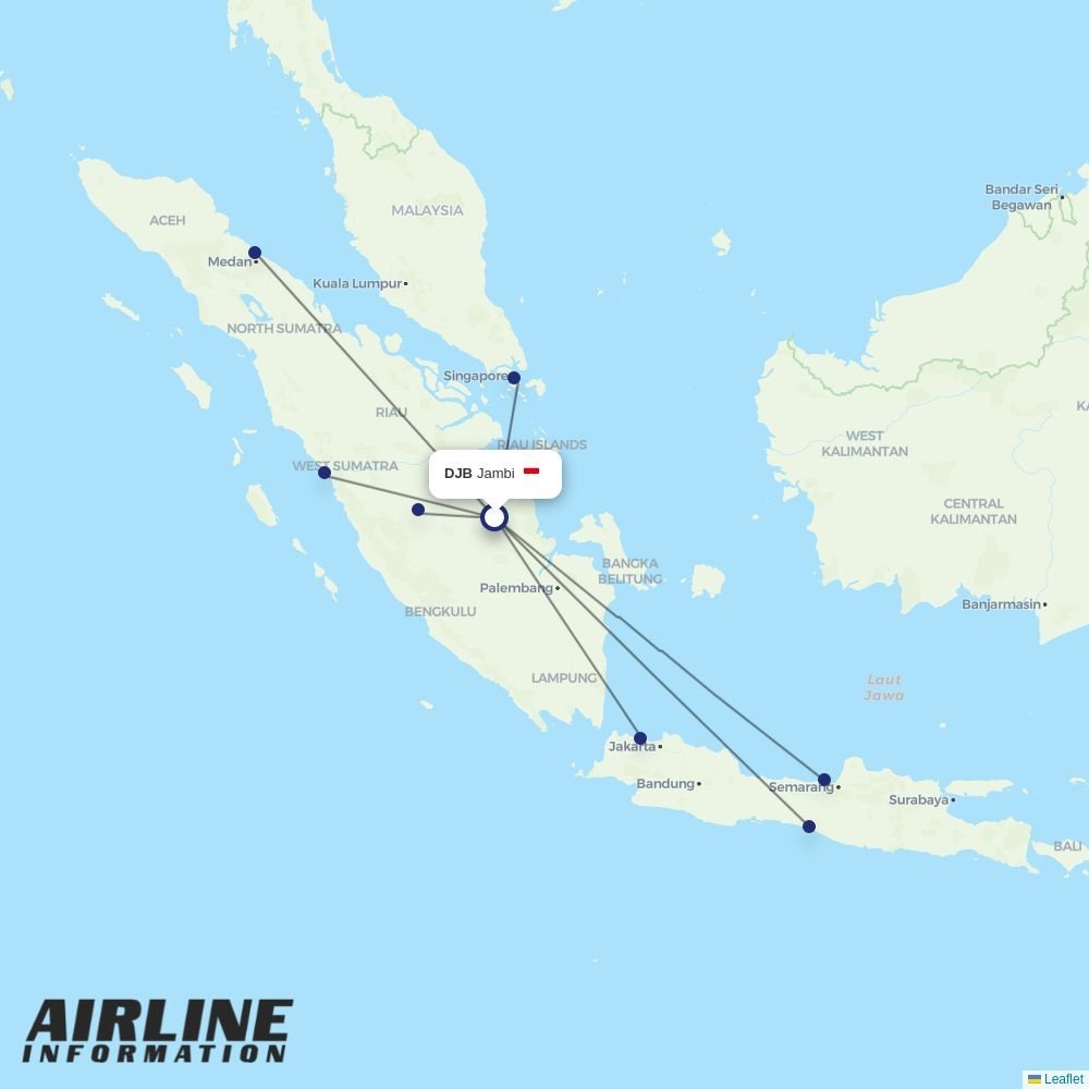 Super Air Jet routes from DJB