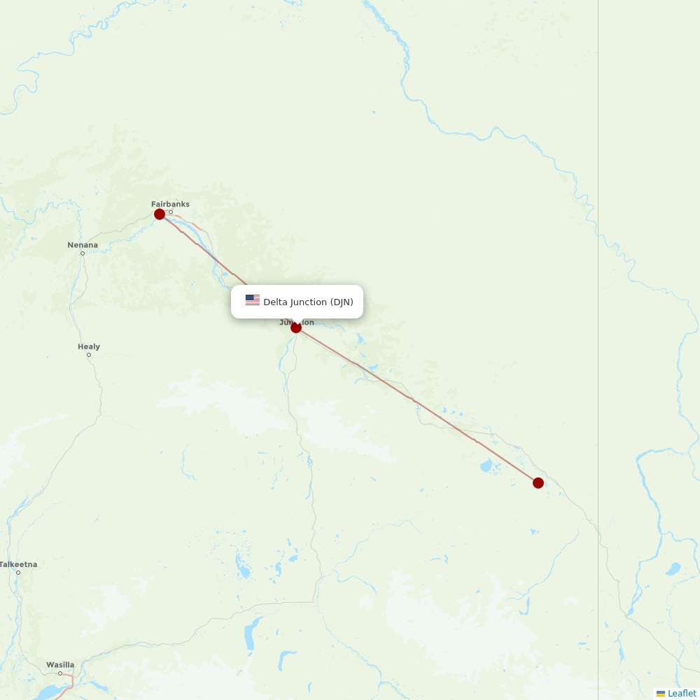 40-Mile Air at DJN route map