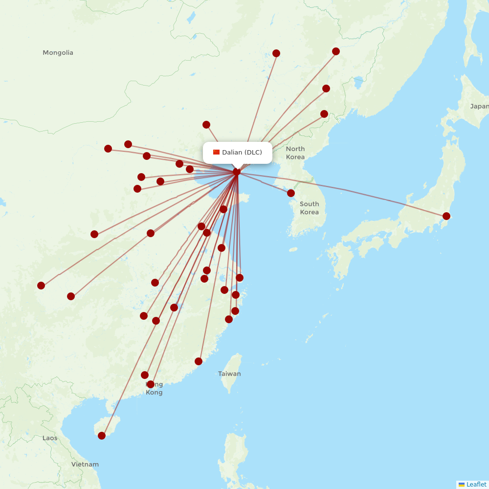 China Southern at DLC route map