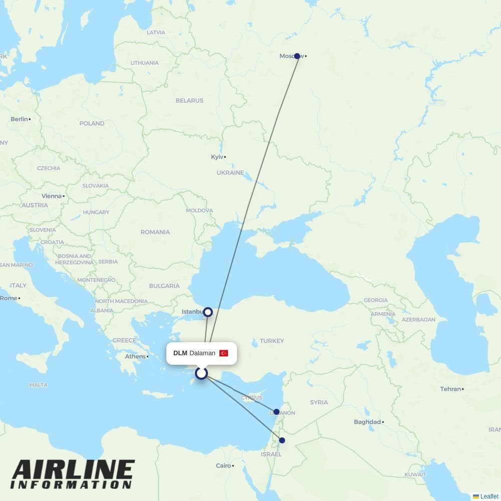 Pegasus routes from DLM