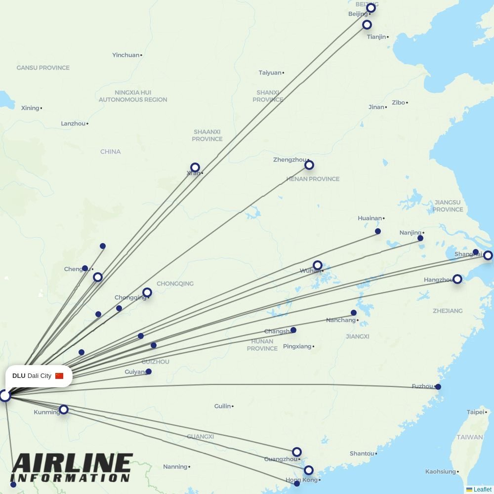 China Southern routes from DLU