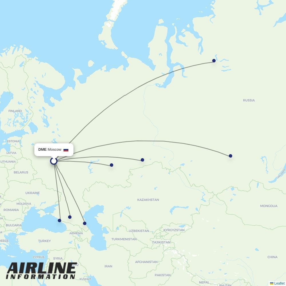 NordStar routes from DME