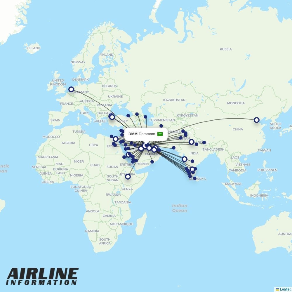 Air Arabia Egypt routes from DMM