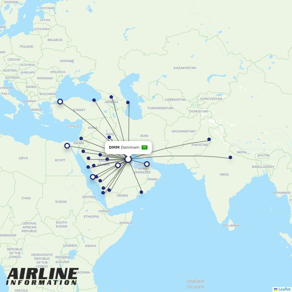 Flynas routes from DMM