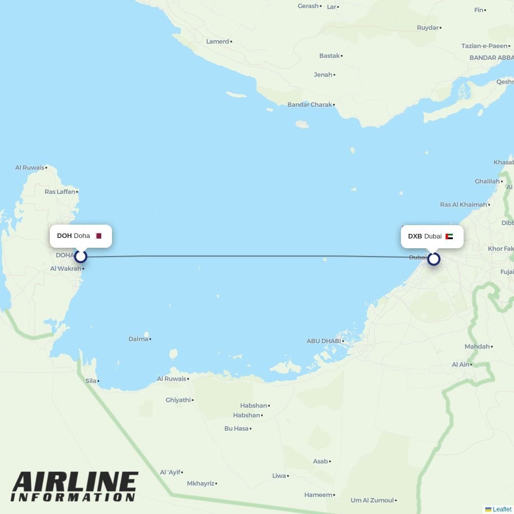 flydubai routes from DOH