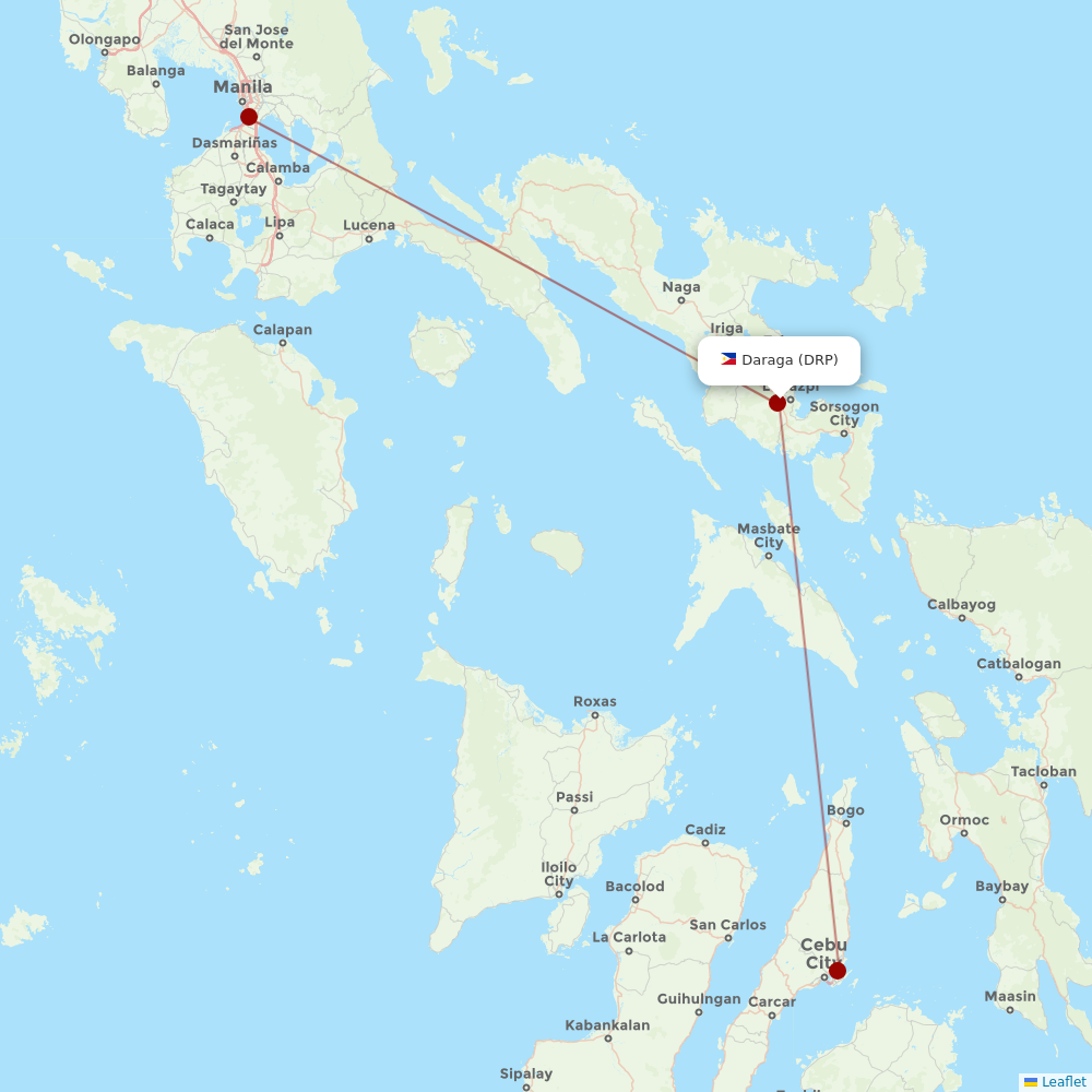 Cebgo at DRP route map