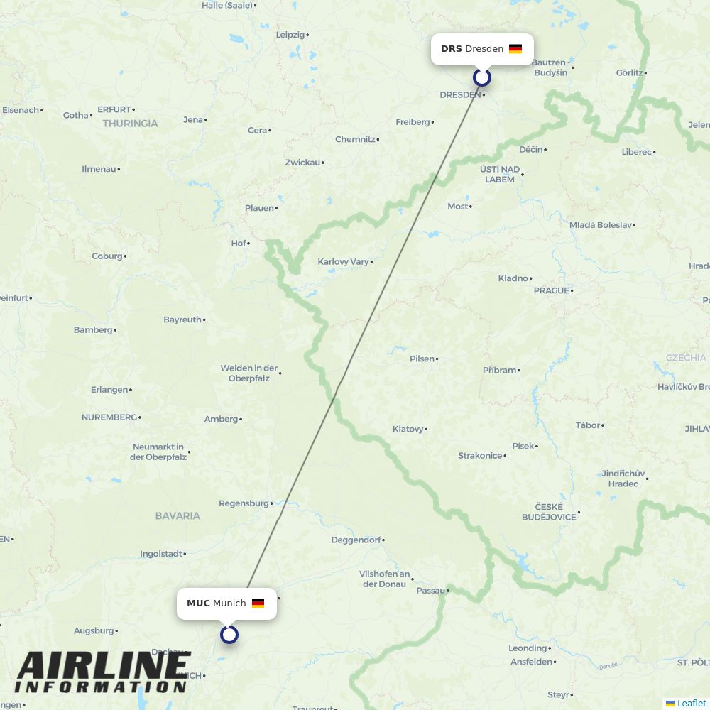 Airlines with flights from Dresden to Munich (DRS to MUC) Airline