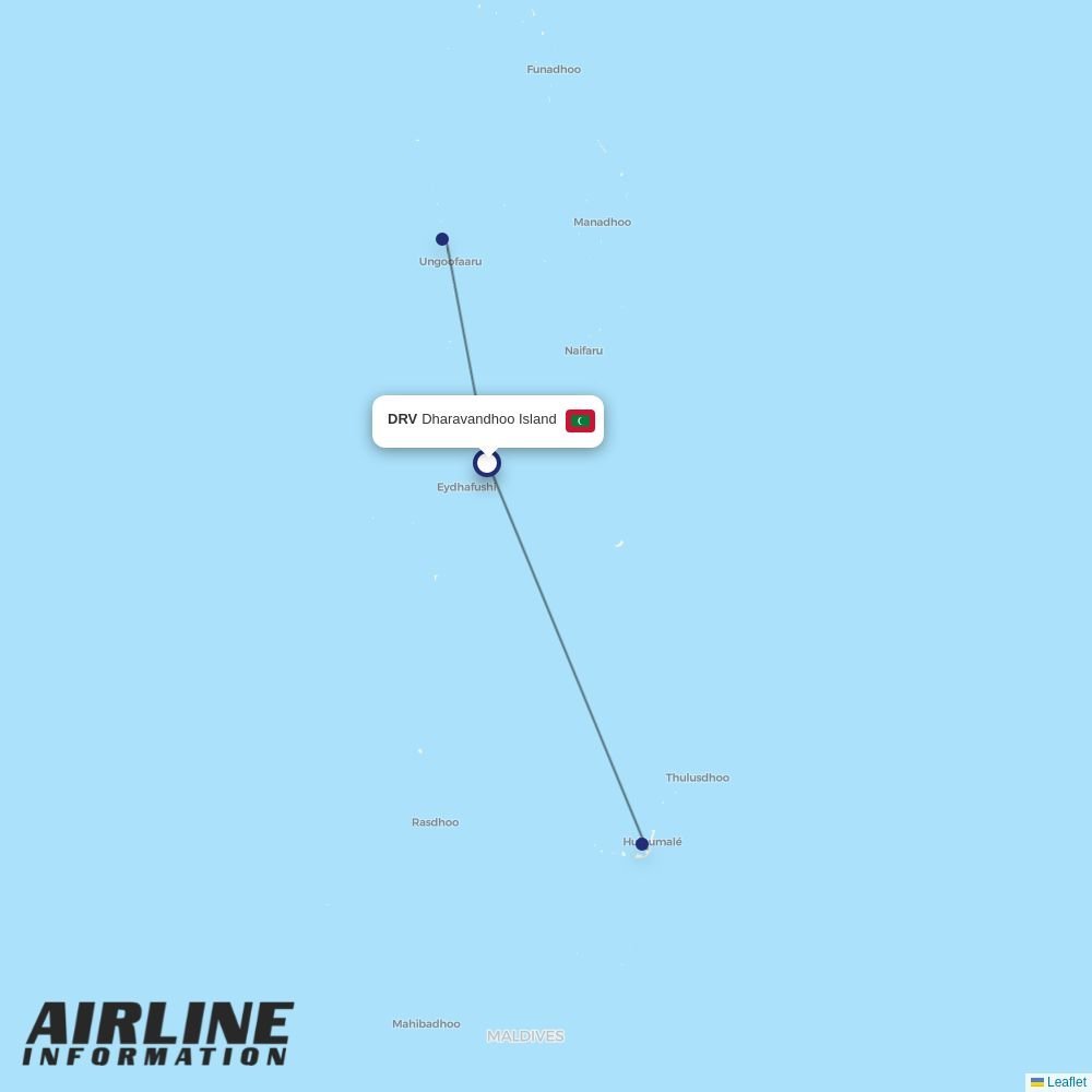 Maldivian routes from DRV