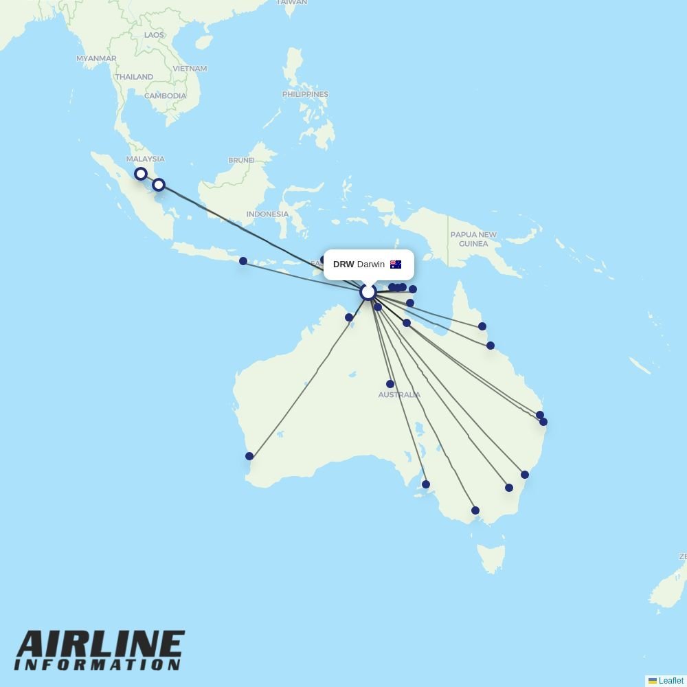 Airnorth routes from DRW