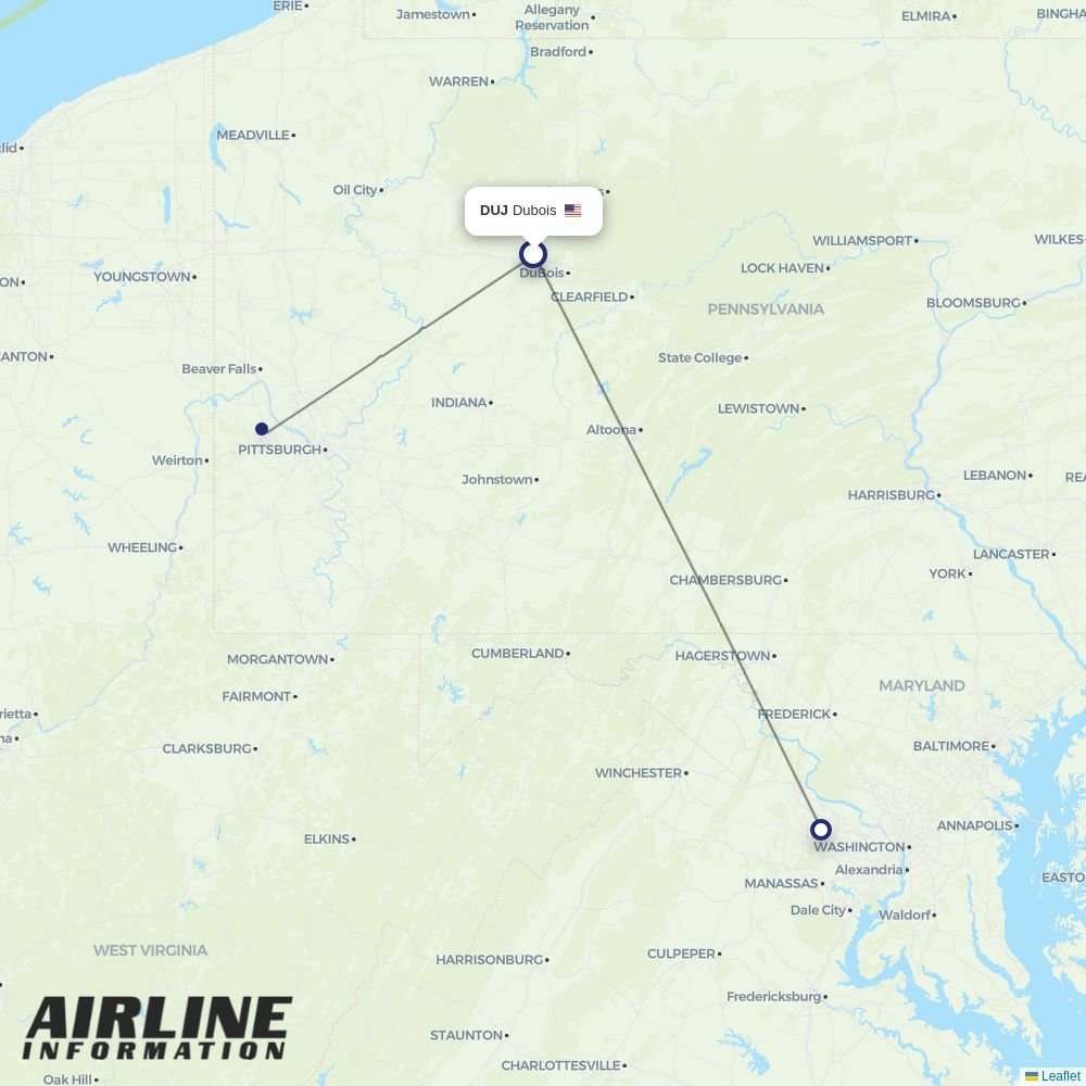 Southern routes from DUJ
