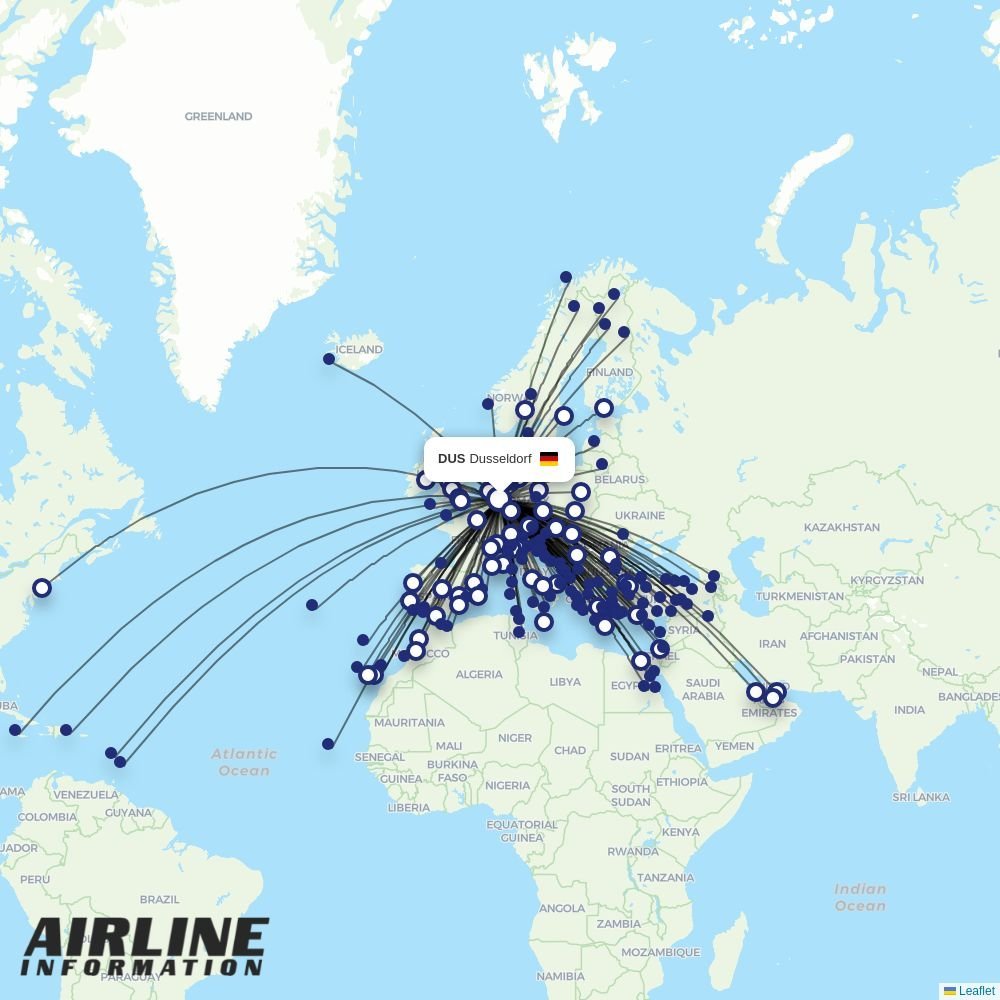 FlexFlight routes from DUS