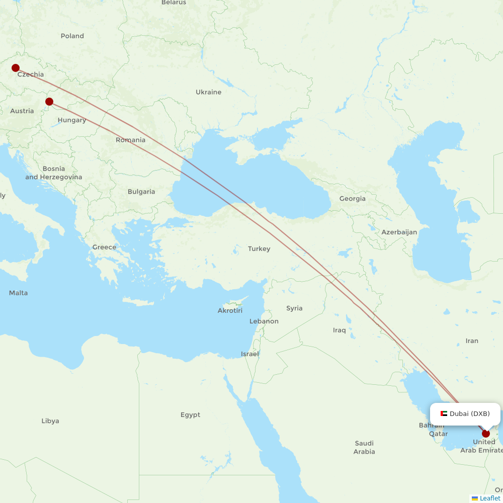 SmartWings at DXB route map