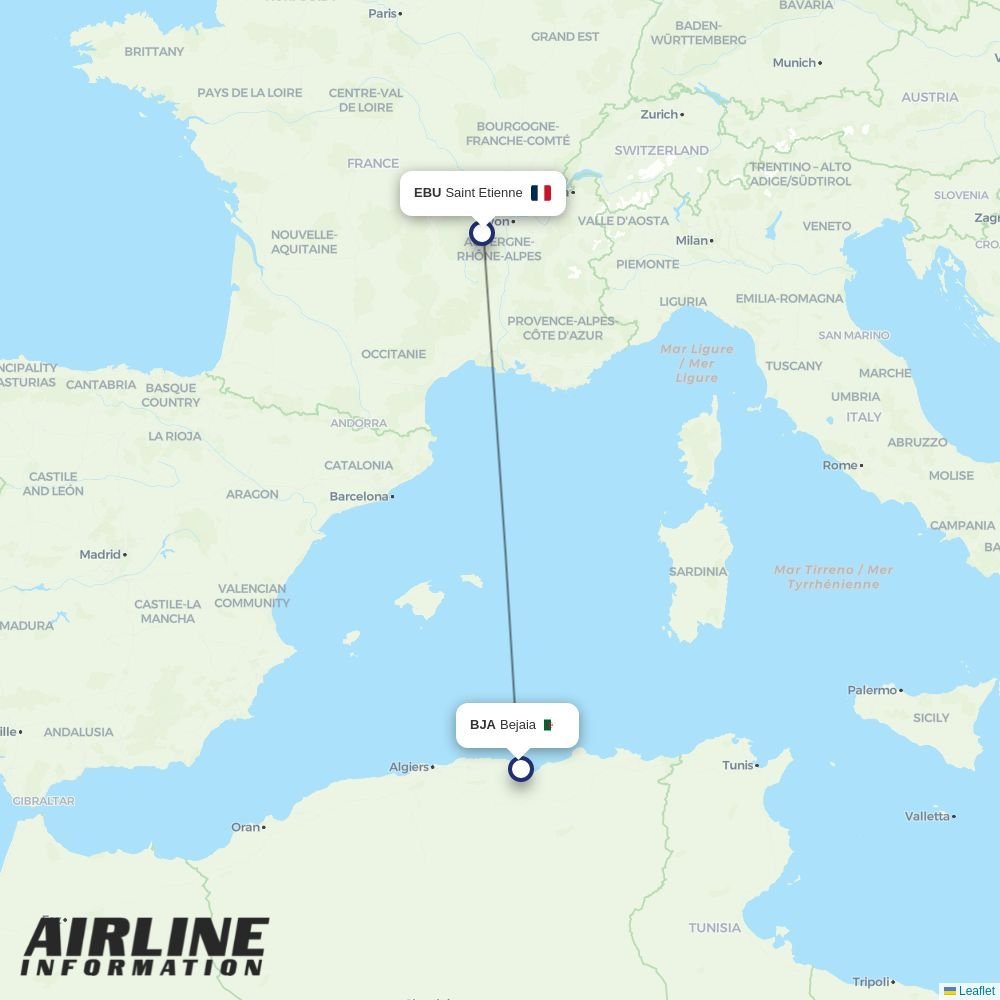 ASL Airlines France routes from EBU