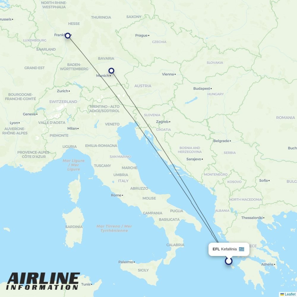 Discover Airlines routes from EFL