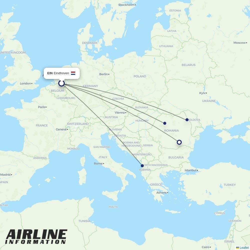 Wizz Air Malta routes from EIN