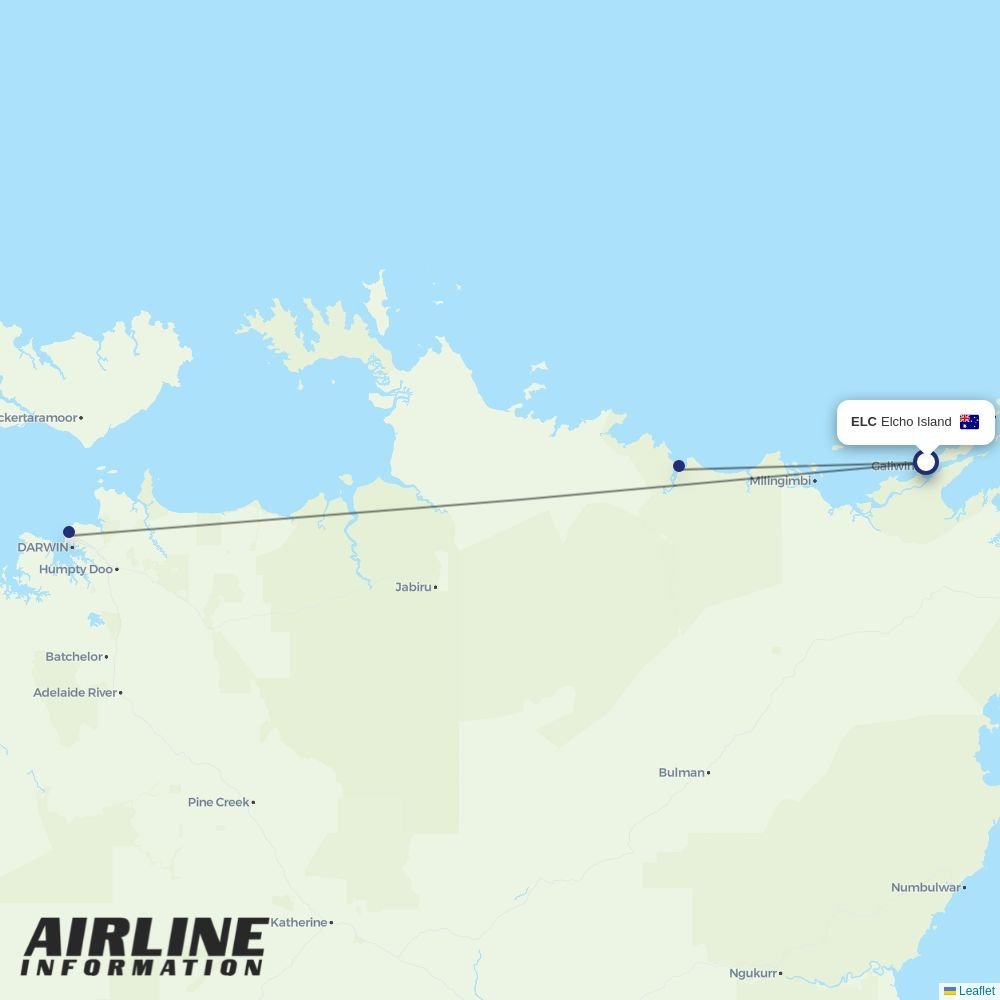Airnorth routes from ELC