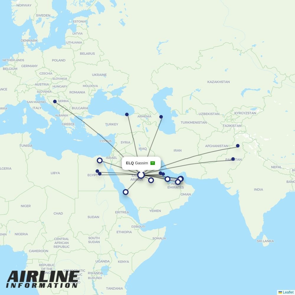 PIA routes from ELQ