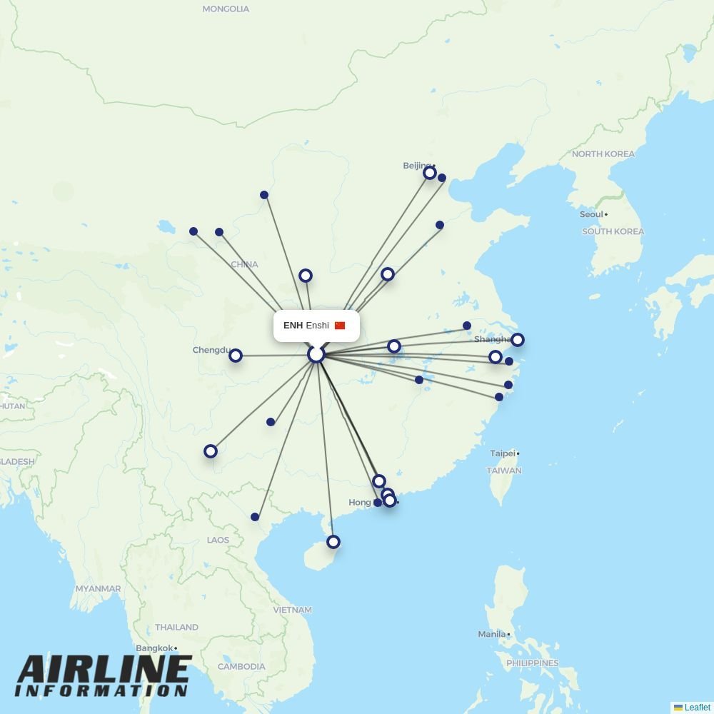Loong Air routes from ENH