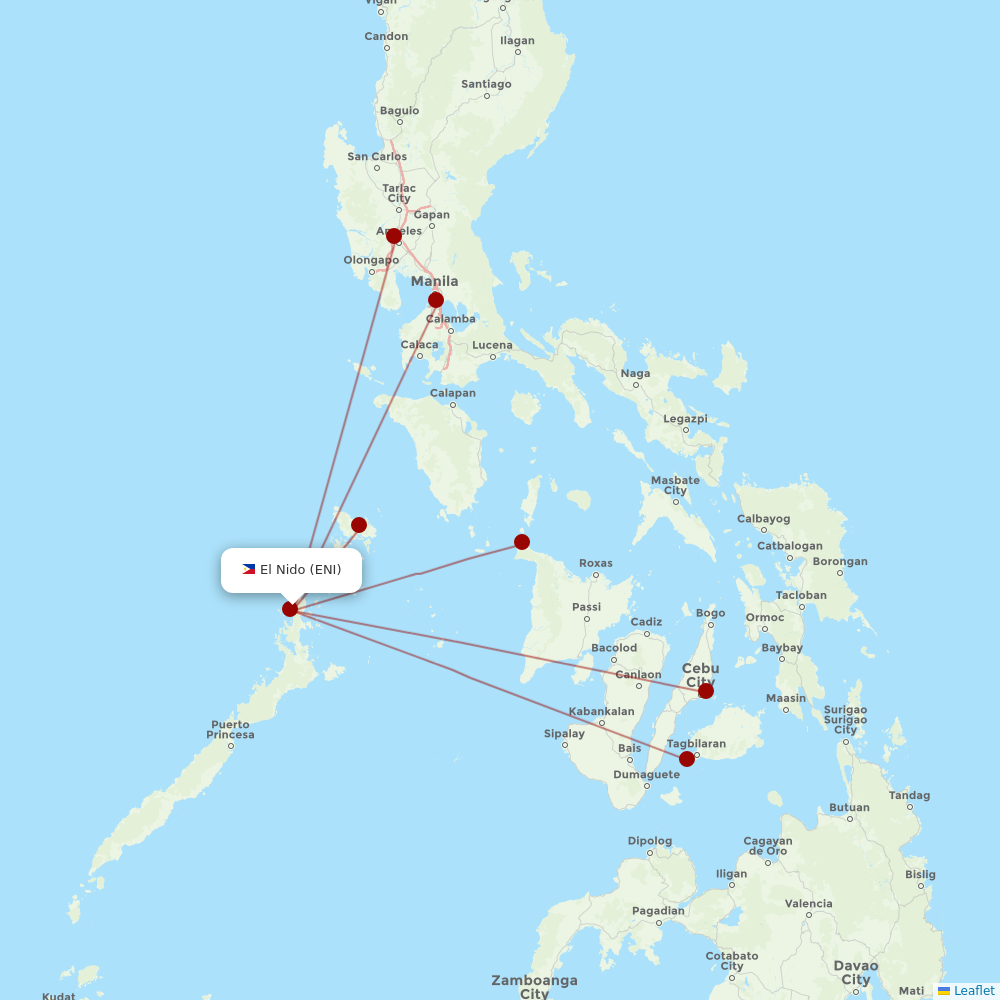 AirSWIFT at ENI route map