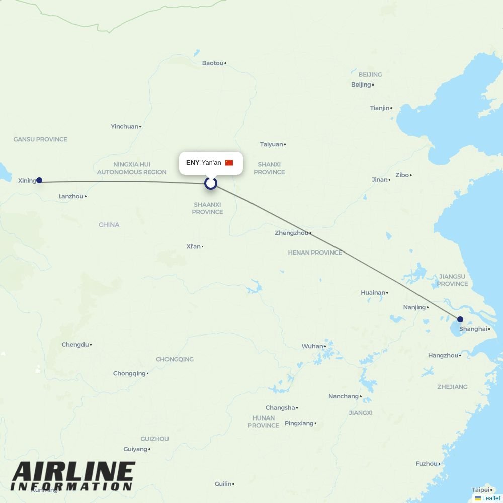 Air Travel routes from ENY