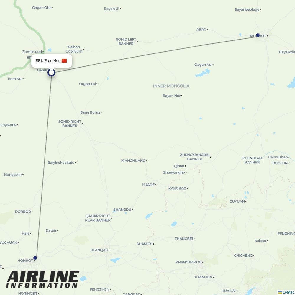 Gestair routes from ERL