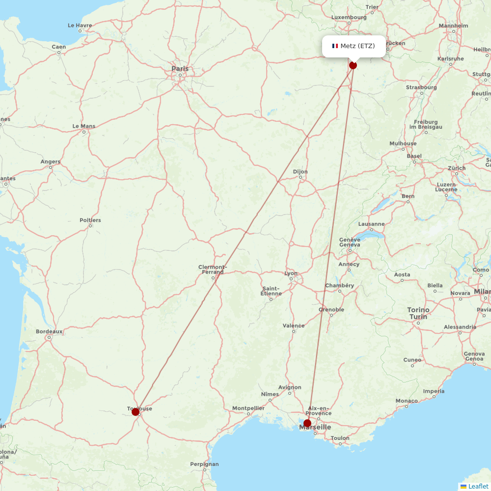 Transcarga at ETZ route map