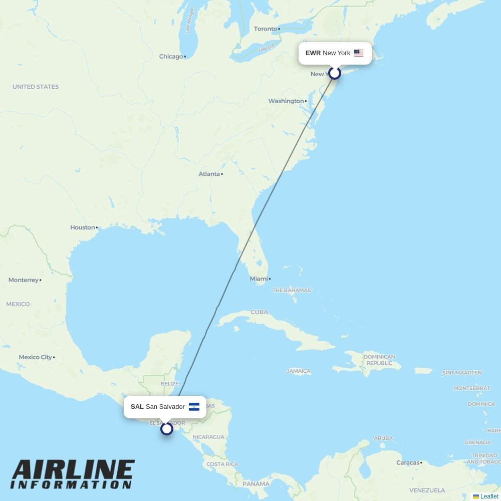 Volaris routes from EWR