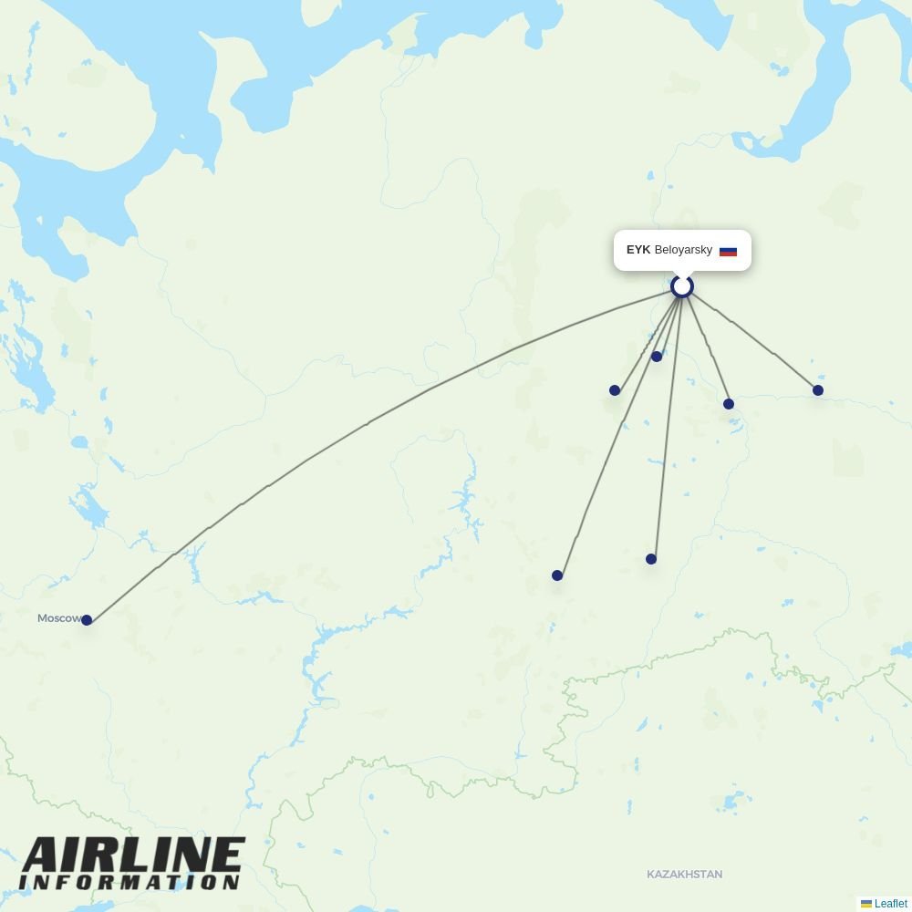 RusLine routes from EYK