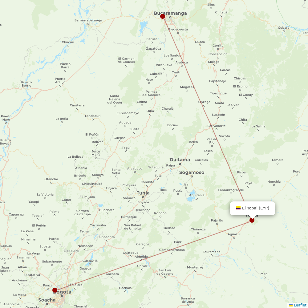 EasyFly at EYP route map