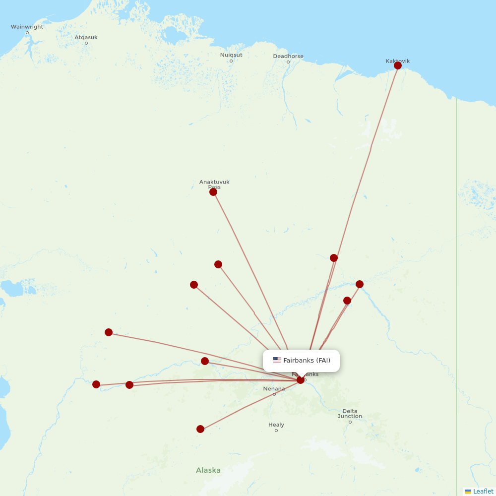 Astral Aviation at FAI route map