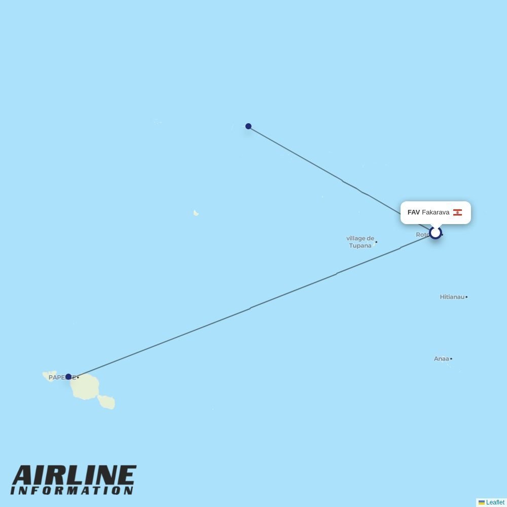 Air Tahiti routes from FAV