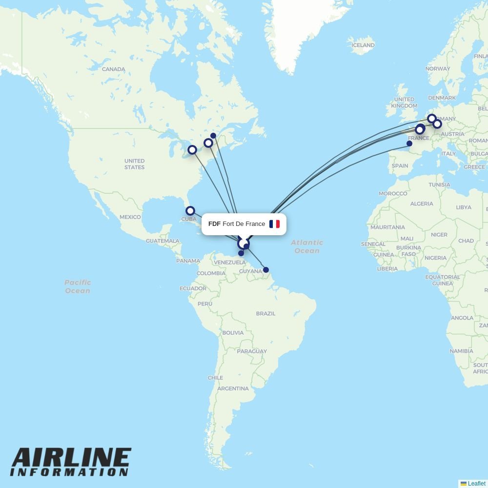 Air Canada routes from FDF
